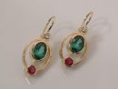 Tourmaline & Ruby Earrings